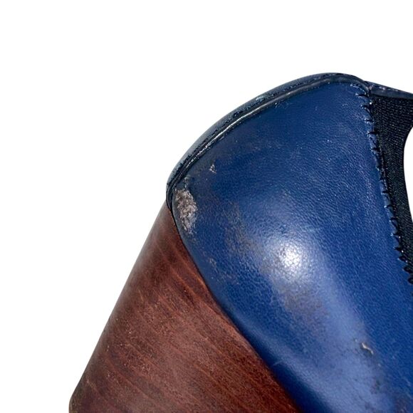 Tory Burch Caroline Navy Blue Ballet Pump Wedges Size 6M - Picture 8 of 8